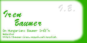 iren baumer business card